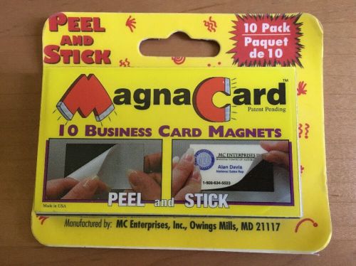 MagnaCard Business Card Magnets - Peel &amp; Stick - Package of 10