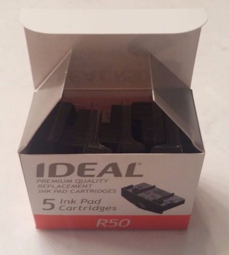 Ideal 50 Replacement Ink Pad R50 Black Ink Box of 5 Pads