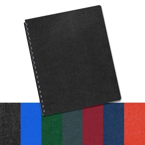 TruBind 8-1/2&#034; x 11&#034; Leather Texture Polycovers, 16 mil, Black (CLT16-ASBK)