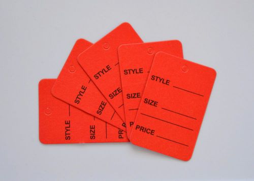 1000 Red Merchandise Price Jewelry Garment Store Paper Small Tags 4.5x2.5cm