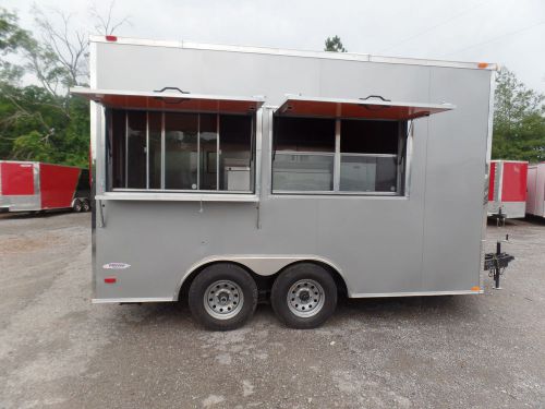 Concession trailer 8.5&#039; x 14&#039; silver food event catering for sale