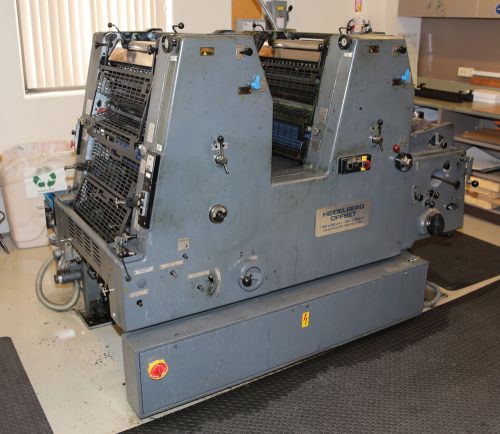 Heidelberg gtozp 52     2-color perfector printing press for sale
