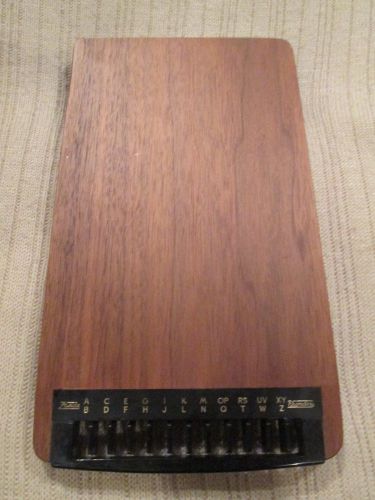Vintage 1980&#039;s Zande Phondex Phone Number Book Wood From Sweden Used Good Shape