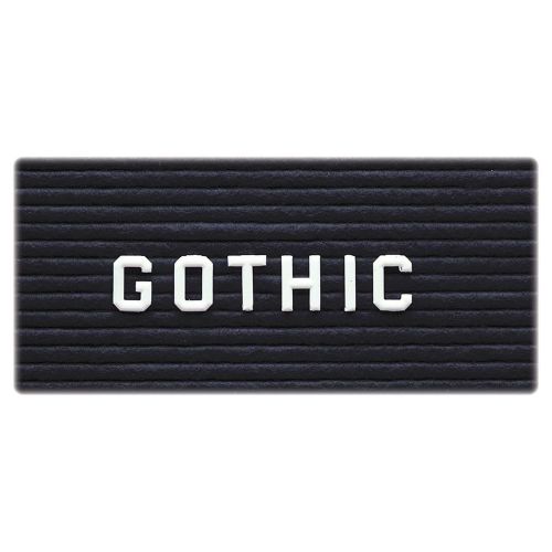 NEW 3/4&#034; Gothic Font 327 Letters Numbers Symbols White Plastic LetterBoard Sign