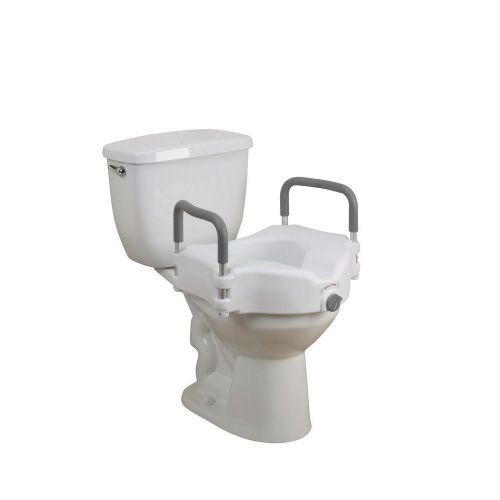 New drive medical elevated raised toilet seat with removable padded arms nib for sale