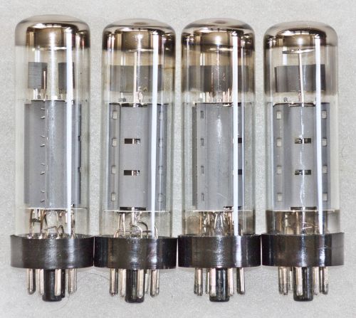 EL34 6CA7 RFT  TUBES MATCHED QUAD (4 TUBES), 1960&#039;s SHORT BASE TESTED STRONG