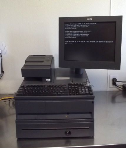 IBM POS System 4800-742 With Printer 4610 &amp; Cash Drawer With Keys ~ S2542