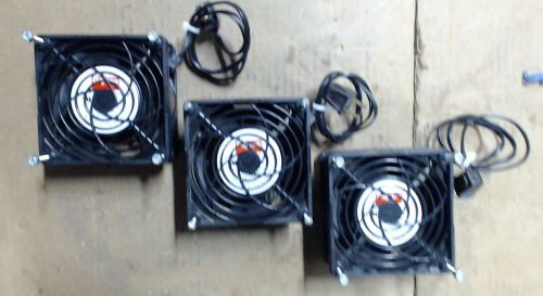 Used lot of 3 Dayton 4WT49 AC axial fan 55CFM w/ wall plug - 60 day warranty