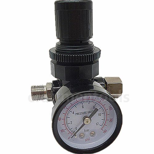 Air Compressor Pressure Manifold Relief Regulator Gauge 0-12bar Regulating Meter