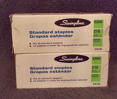 Lot of 2 Boxes  of 5000ct Staples Brand Staples