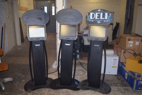 3 OLEA Kiosks w/ IBM 483831E Monitors Deli Counter Terminals Modiv Delivision 