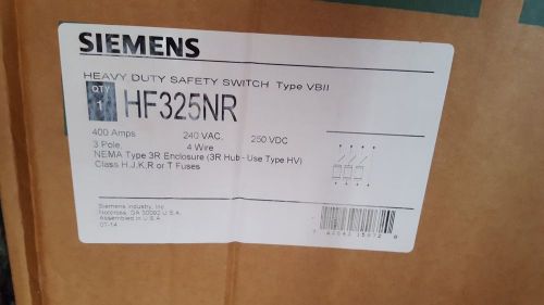 Siemens HF325NR 400 Amp 240 Volt 3 Phase Fusible Disconnect *NEW*
