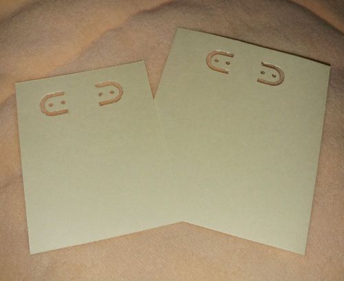 NEW Handmade Earring jewelry display card, 2x3 to 3x4 in, 26 pcs, ivory straight