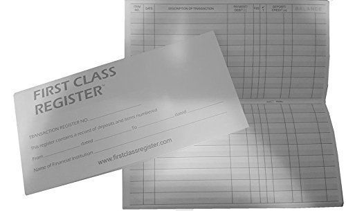 5 checkbook registers 2016-2017-2018 calendars by first class register for sale