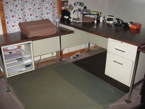 L shaped office desk with loads of storage