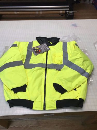 High visibility bomber jacket - m safe 75-1301 class 3 waterproof xlg for sale
