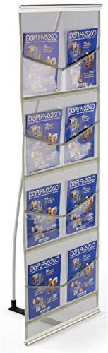 Displays2go trade show magazine literature rack (msquto8clr) for sale