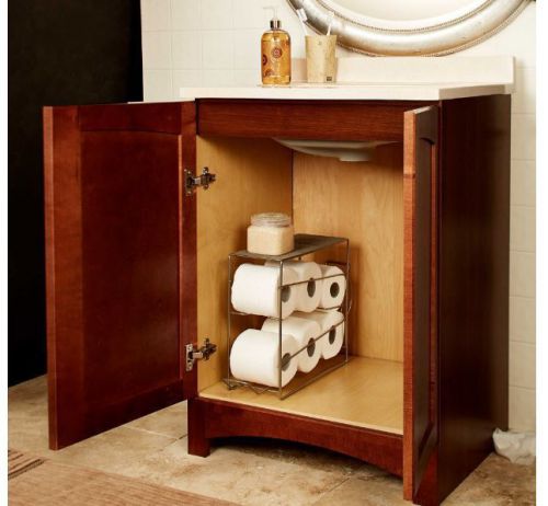 New home shelf rack toilet paper space saver nickel dispenser bathroom steel for sale