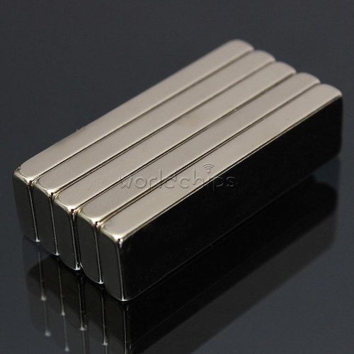5PCS N52 Strong Block Bar Fridge Big Magnets 40x10x4 mm Rare Earth Neodymium