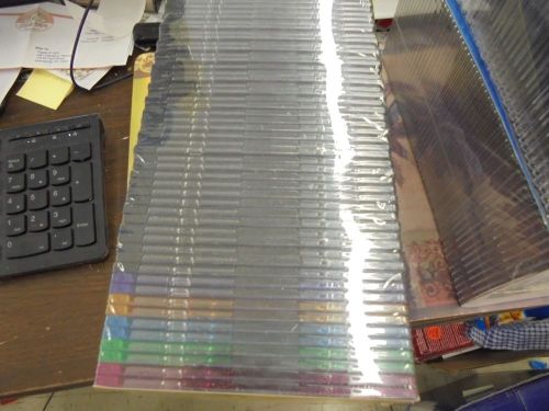 SEALED 50 Slim Jewel Cases 5mm Thick ( 40 Clear 10 Color )  Staples