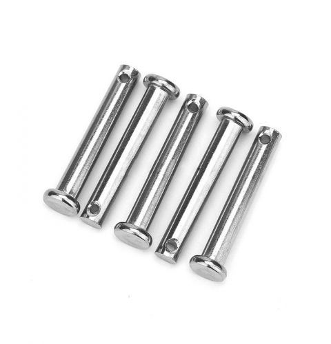 30pcs M3 M4 304 Stainless Steel Flat Round Head Pins Solid With Hole Column Pin