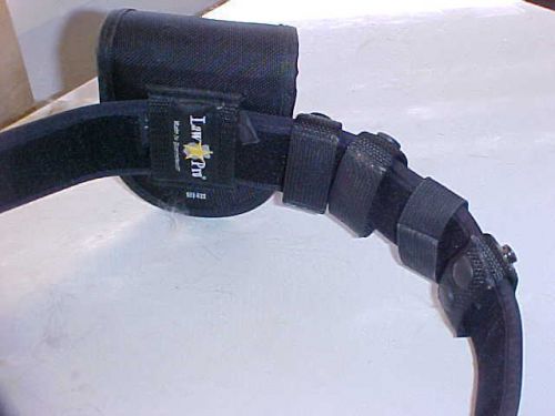 Police officer web belt black law pro by quartermaster 44&#034; for sale