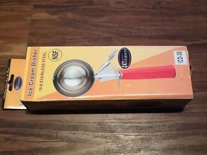 Winco ICD-30 1.25oz  Icecream Disher Scooper Black Handle 18-8 Stainless NSF