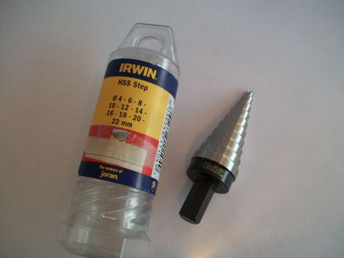 IRWIN Professional HSS Step Crill Cone Cut bit For Metal, Plastic &amp; PVC 4-22 mm