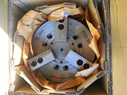 Samchully 12&#034; 3-jaw hydraulic power chuck, high speed, open center, hs-12 for sale