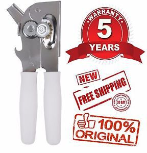 Swing A Way Easy Crank Portable Manual Can Opener 7&#034; Large Ergonomic WHITE