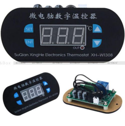 Temperature Controller Heat Cool DC 12V Thermostat Sensor NEW Digital LED