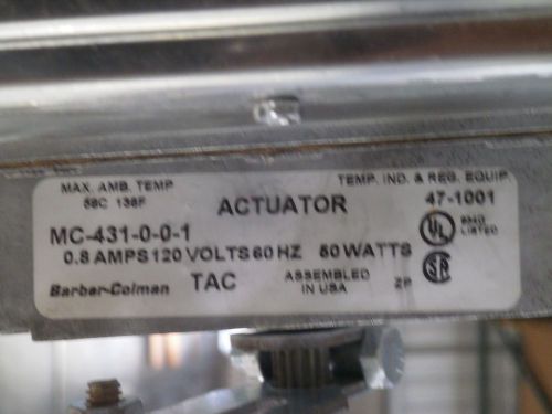 Barber colman actuator for two position control mc-431-0-0-1 with elbow &amp; crank for sale