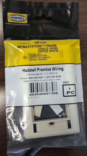 Hubbell IMF10W INFINeSTATION Frame Single Gang - LOT of 95