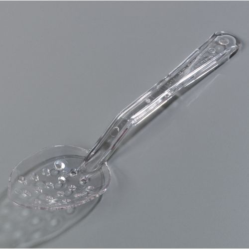 Carlisle 441107 polycarbonate serving spoon, perforated, 11&#034; length, clear (12) for sale