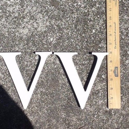 Solid Aluminum Metal Sign Letter Lowercase &#034;v&#034; Architectural Salvage Decor Craft
