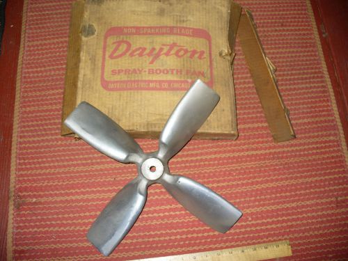 Vintage Dayton 16&#034; Cast Aluminum Fan 1/2&#034; Bore 4 Wing 46132 for Spray Booth
