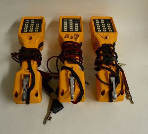Fluke networks ts22a phone line yellow test butt set angled clips lot of 3 for sale
