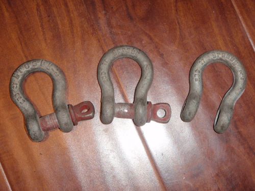 LOT of 3 Crosby Clevis Shackles 2 Ton T  1/2&#034; Width