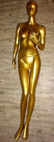 VINTAGE Gold Retail Store Fiberglass Full Body Female Mannequin Fashion Clothes