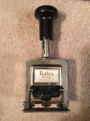 Bates Royall RNM6-7 - Automatic Numbering Machine Stamp