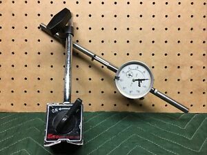 Vintage Enco Magnetic Base 625-0340 with Arms and 0 -1” Dial Indicator GUC