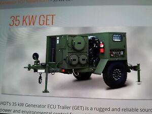 MILITARY DRASH 35KW AC DIESEL QUIET GENERATOR 96K BTU AIR CONDITIONER TRAILER