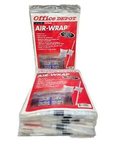 Vtg Office Depot 12&#034; X 10&#034; Air Wrap Bags Lightweight Packing 80 Total Bags - New