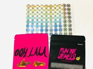 25ct OOHLALA 4x5inch mylar packaging w/ labels stickers SAME DAY SHIPPING