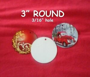 3&#034; Blank Aluminum Sublimation Discs with 3/16&#034; Hole for Hanging 50PCs