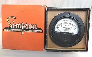 Simpson Ammeter Model 126 MR24W001DCAA 0-10 - New Old Stock in Box