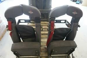 (2) Seats Inc 911 SCBA Fire Truck Seat, Seatbelts, Flip-up, Spartan