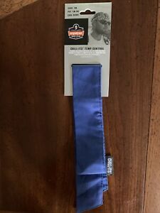 ergodyne Chilll-Its Temp Control Evaporative #6700 Blue Bandana, One Size, Tie