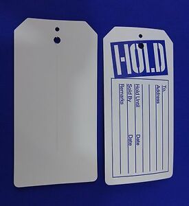 Blue / White Hold Tags with Slit Merchandise Price Tags New