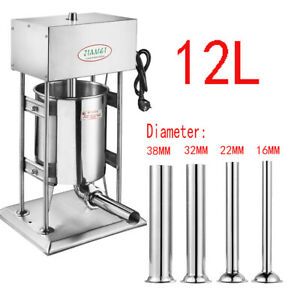 Electric 12L Automatic Churros Machine Sausage Stuffer Sausage Salami Maker